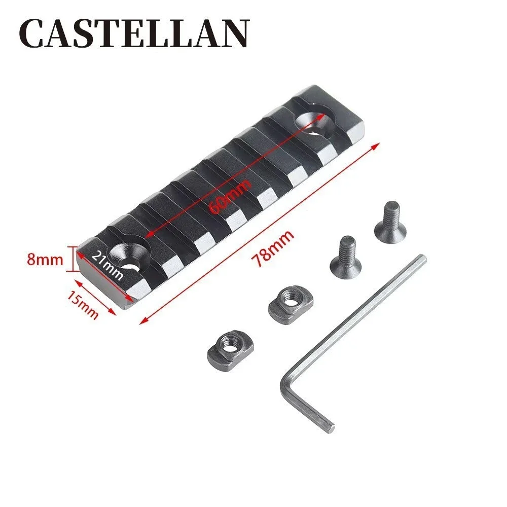 Heavy-Duty Aluminum 7-Slot Single-Sided Rail Accessory Set